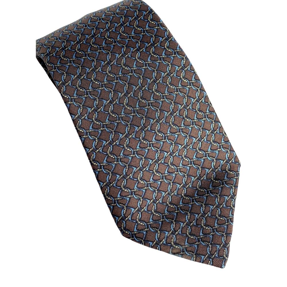 Hermes Gray Authentic 100% Silk Tie